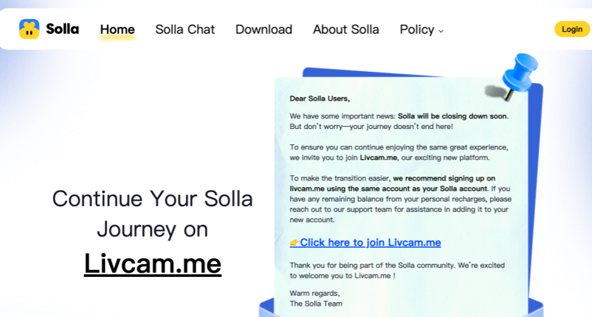 get into Solla Chat